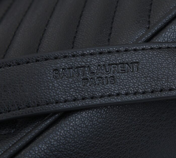 Alternative view of SAINT LAURENT COLLEGE LARGE CHAIN BAG BLACK TONE HARDWARE 32CM