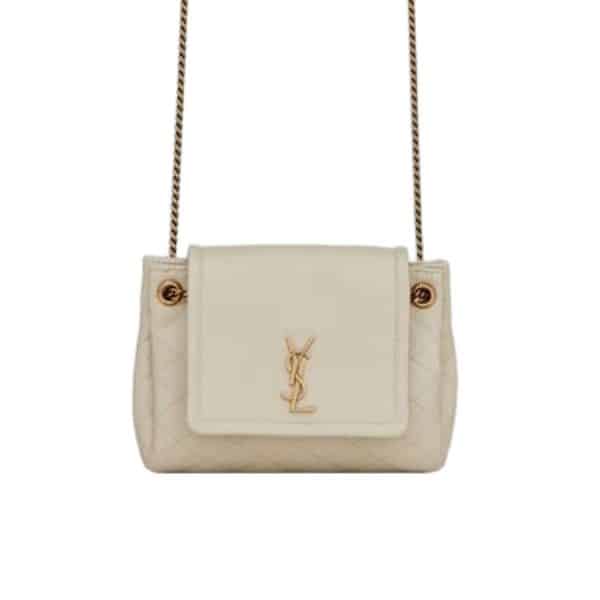 SAINT LAURENT MINI NOLITA IN BLANC VINTAGE 18CM 6727381EL079207