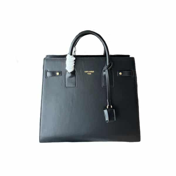 SAINT LAURENT SAC DE JOUR SUPPLE BABY IN GRAINED LEATHER 32CM BLACK 717448DTI0W1000