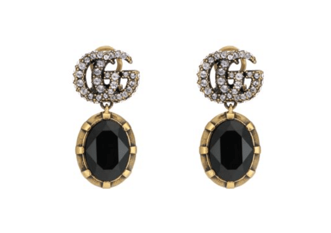 GUCCI GG BLACK EARRINGS