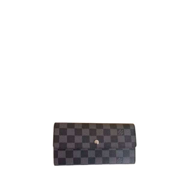 LOUIS VUITTON EMILIE WALLET DAMIER BLACK 19CM