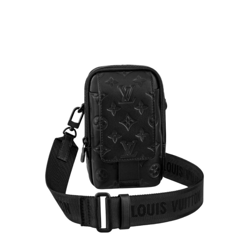 Louis Vuitton Double Phone Pouch NM Black 18Cm M81323