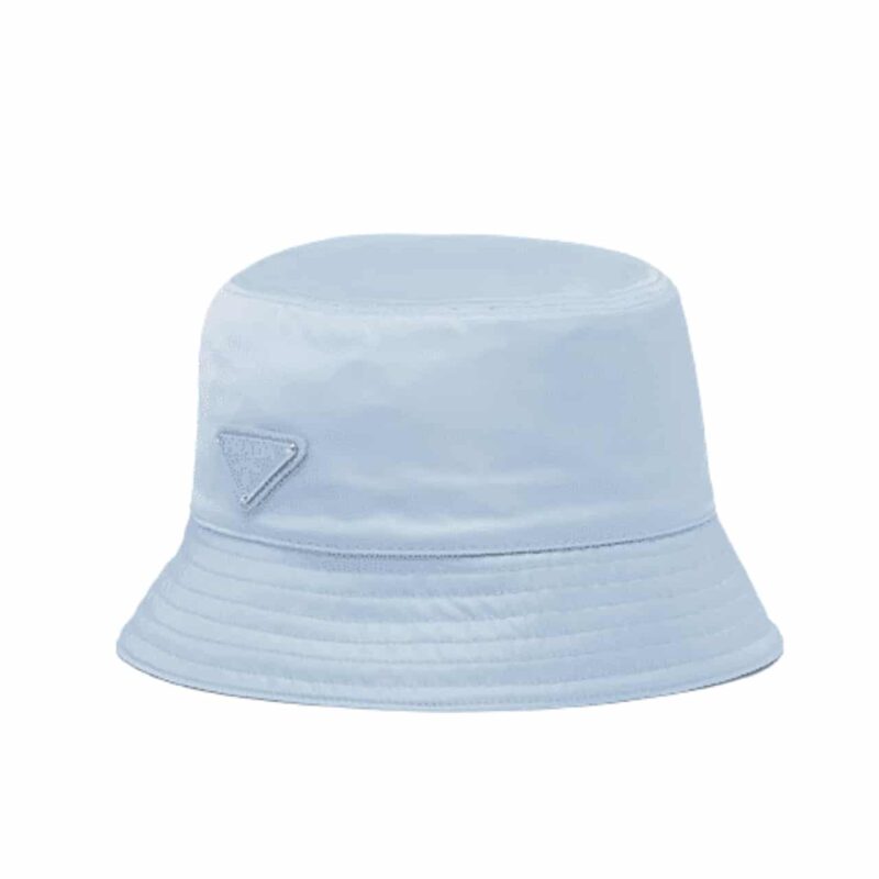 PRADA RENYLON BUCKET HAT LIGHT BLUE