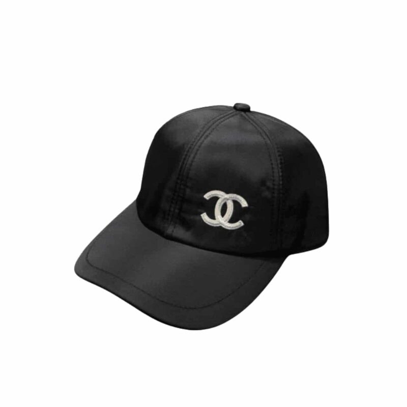 CHANEL CC EMBROIDERY BASEBALL CAP BLACK