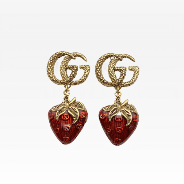 GUCCI GG STRAWBERRY EARRINGS