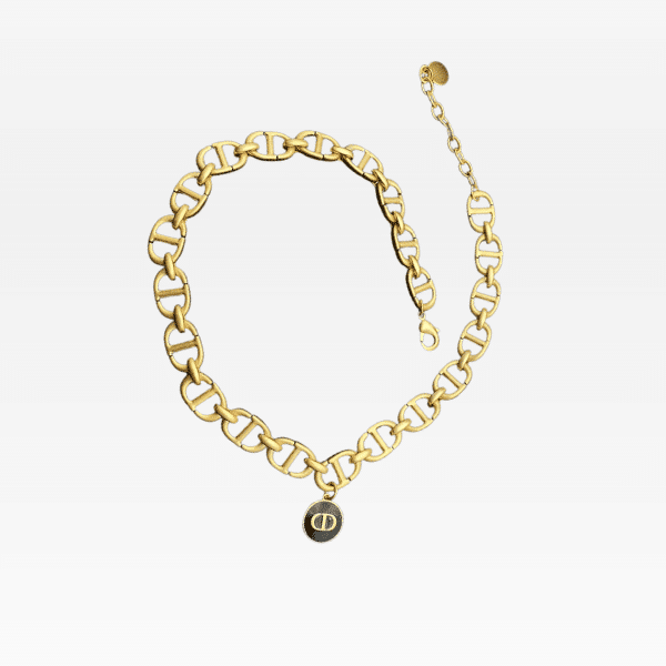DIOR GOLD CHARM NECKLACE