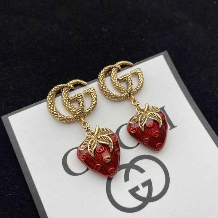 Alternative view of GUCCI GG STRAWBERRY EARRINGS