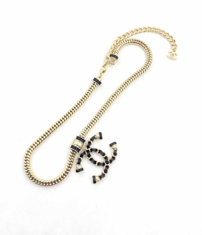 Alternative view of CHANEL WOMEN'S AND GOLD METAL CC NECKLACE