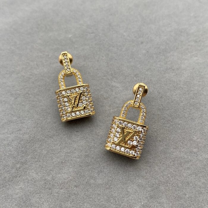 Alternative view of LOUIS VUITTON GOLD PADLOCK EARRINGS