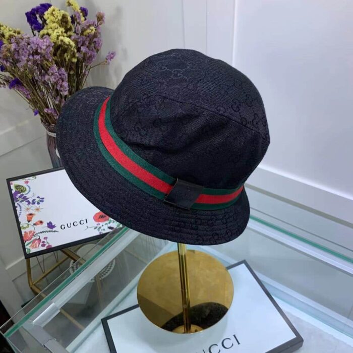 Alternative view of GUCCI GG SSIMA SOFT WEB FEDORA HAT BLACK