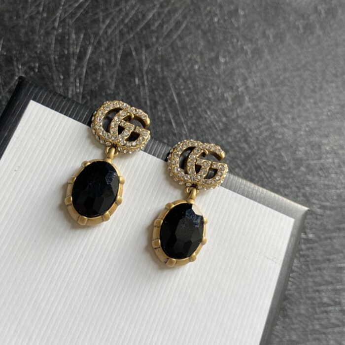 Alternative view of GUCCI GG BLACK EARRINGS