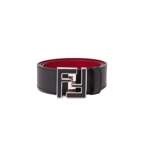 FENDI FF LEATHER BETL BLACK 40MM