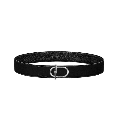 HERMES REVERSIBLE LEATHER BELT BLACK 38MM