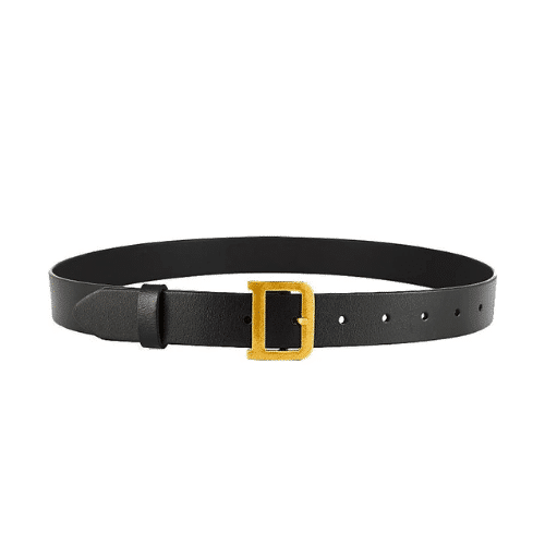 DIOR LEATHER BELT WITH D LOGO BLACK 35MM