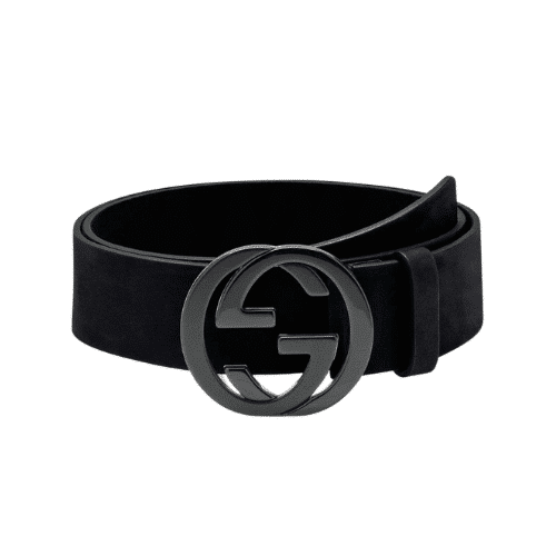GUCCI SELLERIA LEATHER BELT BLACK 4CM 368186 BGH0V 1000
