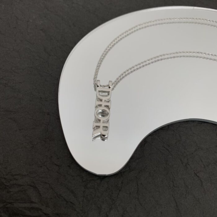 Alternative view of DIOR LOGO SILVER NECKLACE