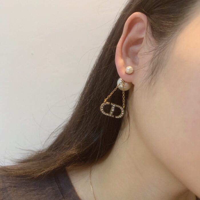 Alternative view of DIOR CD PEARL EARRINGS