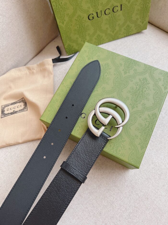 Alternative view of GUCCI MAMON GG SILVER LOGO BELT 4CM