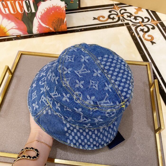 Alternative view of LOUIS VUITTON MONOGRAM DENIM BUCKET HAT BLUE