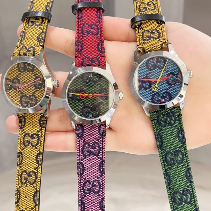 Alternative view of GUCCI MULTICOLOR G TIMELESS BLUE DIAL 38MM YA1264172