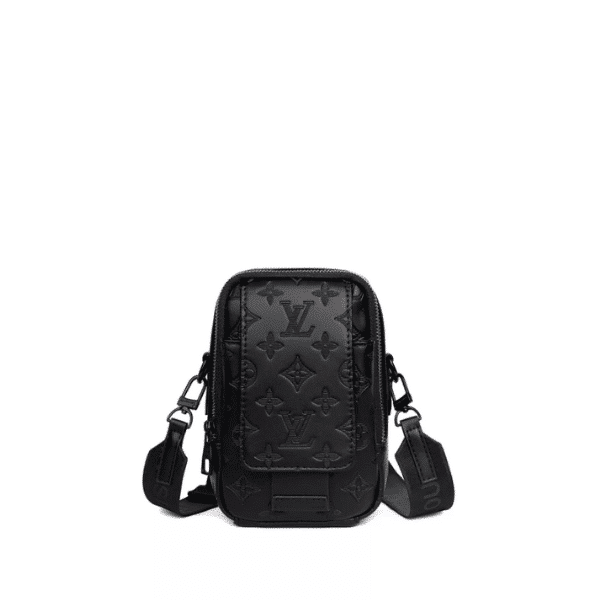 LOUIS VUITTON DOUBLE PHONE POUCH NM BLACK 18CM M81323