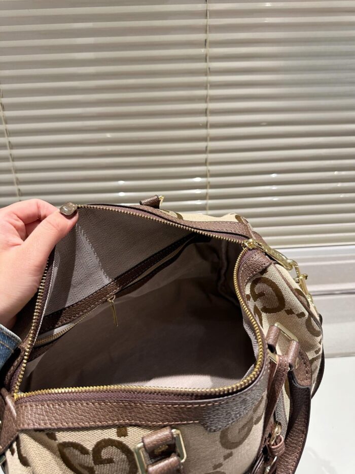 Alternative view of GUCCI DUFFEL GG HANDBAG BROWN 25CM