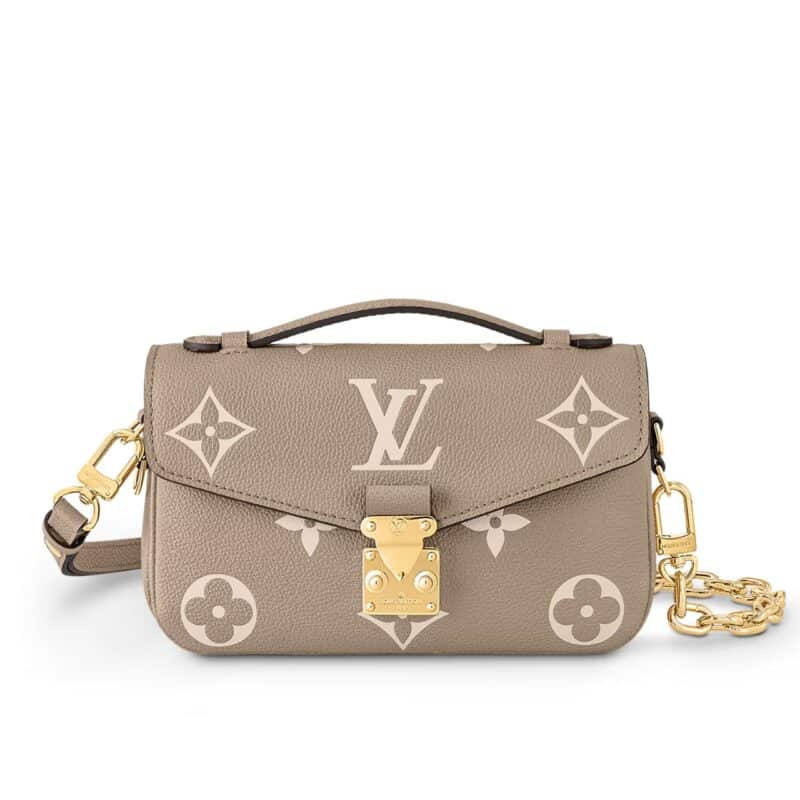 LOUIS VUITTON POCHETTE MÉTIS EAST WEST BAG GRAY CREAM 21CM M23081