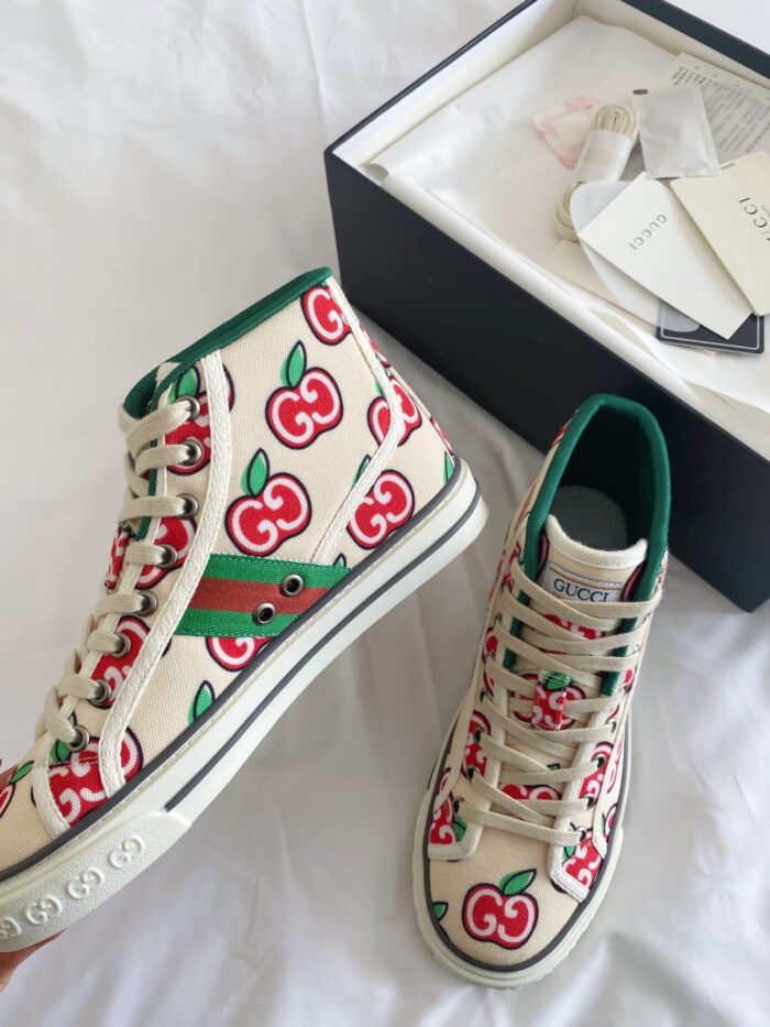 Alternative view of GUCCI TENNIS 1977 HIGH TOP SNEAKER BEIGE