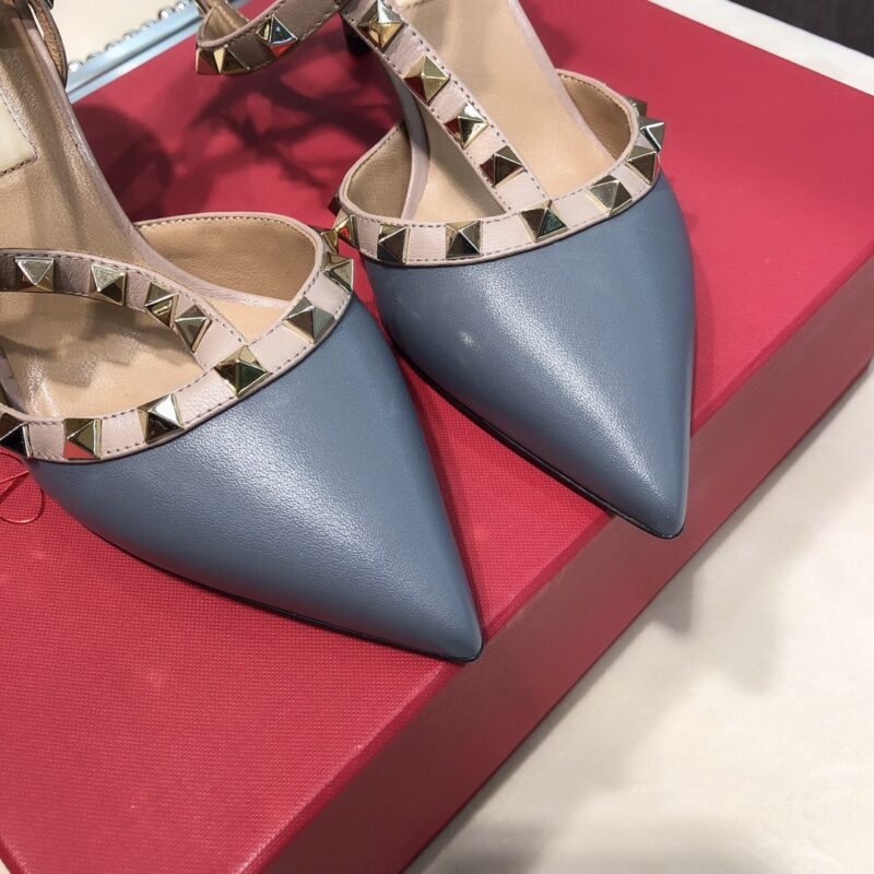 Alternative view of VALENTINO ROCKSTUD CAGED BLUE PUMP 65MM WW2S0375 VODLQ7
