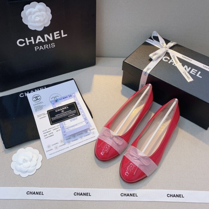 Alternative view of CHANEL RED WOMEN'S BALLERINAS