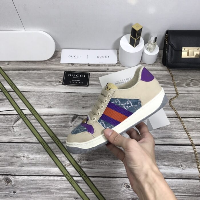 Alternative view of GUCCI WMNS SCREENER BLUE GG LAMÉ 577684 2C830 4690