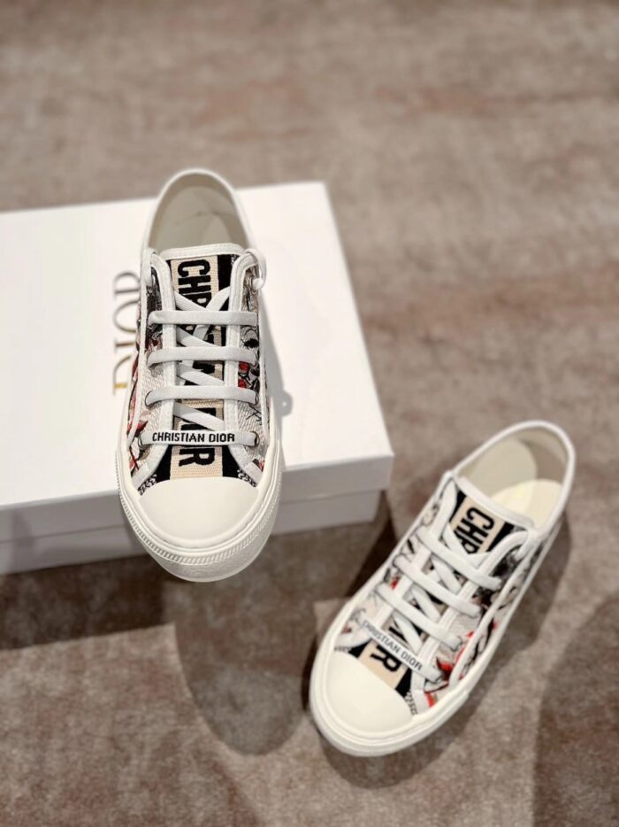 Alternative view of DIOR WALK'N' JARDIN D'HIVER EMBROIDERED COTTON SNEAKER WHITE MULTICOLOR  KCK211JHRS43L