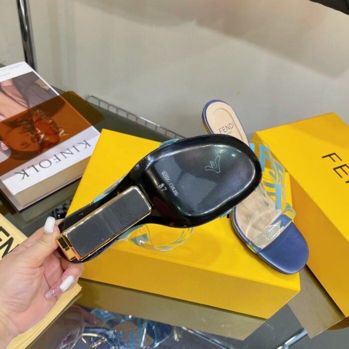 Alternative view of FENDI FIRST FF TRANSPARENT PLASTIC HANDLE BLUE