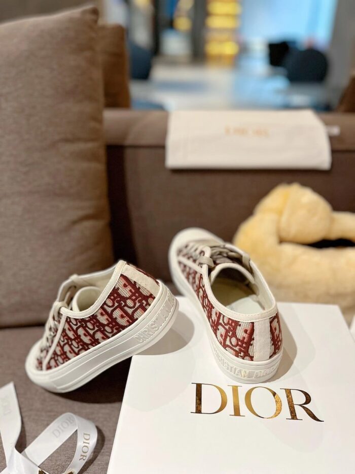 Alternative view of DIOR WALK'N' SNEAKER OBLIQUE EMBROIDERED COTTON RED