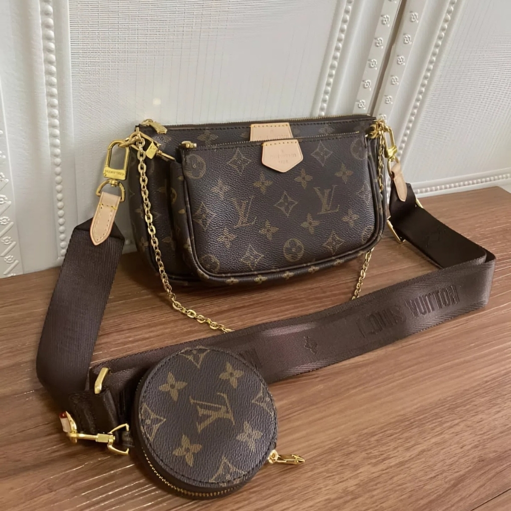 Louis Vuitton Multi Pochette Accessoires Monogram Canvas Brown 24Cm - Image 2
