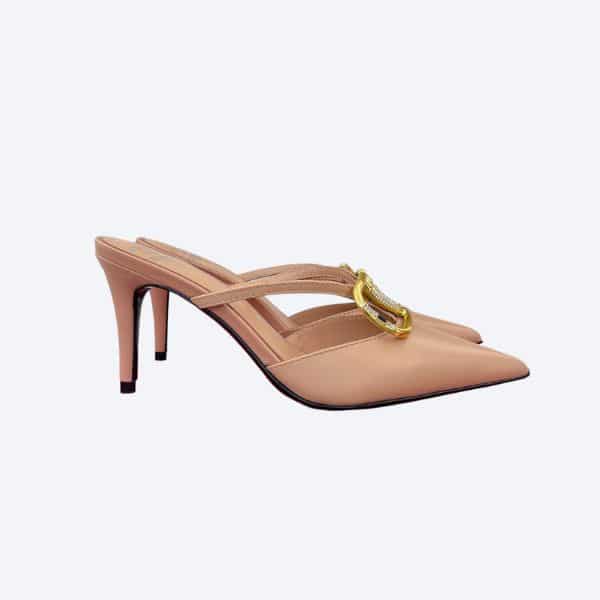 VALENTINO VLOGO SIGNATURE NUDE SLINGBACK SANDALS