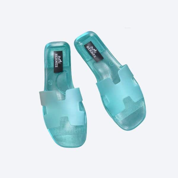 HERMES PLASTIC ORAN TEDDY BEAR SLIPPER SANDALS