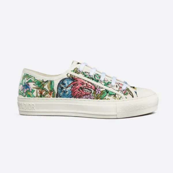 DIOR WALK'N' SNEAKER EMBROIDERED COTTON WHITE MULTICOLOR KCK211CSES43L
