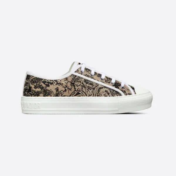 DIOR WALK’N’ SNEAKER TOILE DE JOUY EMBROIDERED COTTON HAZELNUT KCK211TJES37M