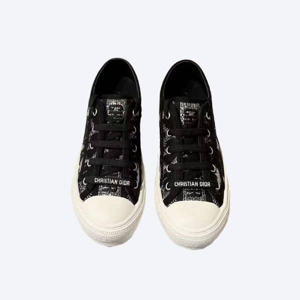 DIOR WALK’N’ SNEAKER EMBROIDERED WITH LEOPARD SKIN BLACK