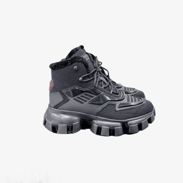 PRADA CLOUDBUST THUNDER HIGH-TOP SNEAKERS BLACK