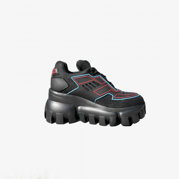 PRADA CLOUDBUST THUNDER SNEAKERS WITH BLUE AND RED