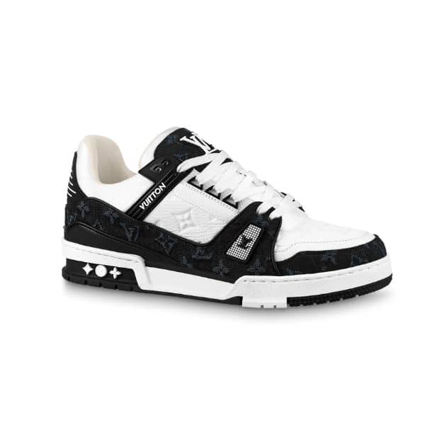 LOUIS VUITTON TRAINER SNEAKERS BLACK AND WHITE 1A9JGB