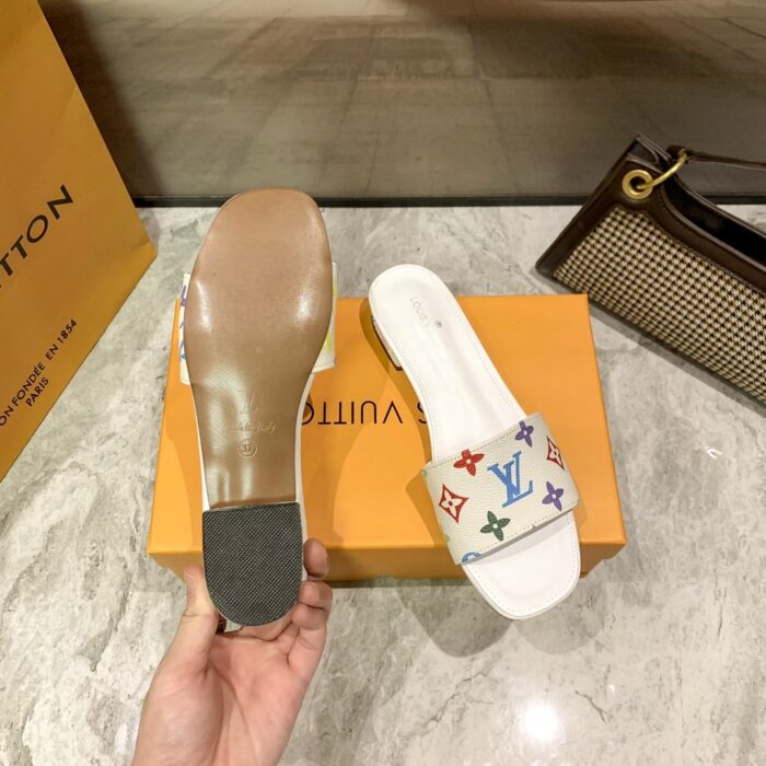 Alternative view of LOUIS VUITTON LOCK IT FLAT MULE MONOGRAM MULTICOLOR