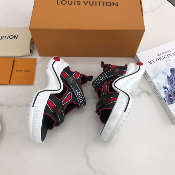 Alternative view of LOUIS VUITTON ARCHLIGHT MONOGRAM RED SANDALS