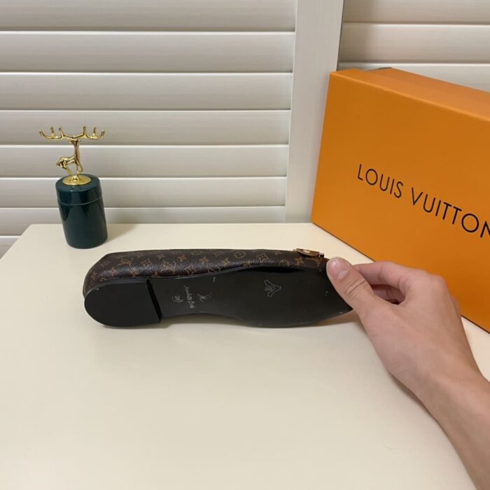 Alternative view of LOUIS VUITTON LV LOGO MONOGRAM BROWN BALLERINA