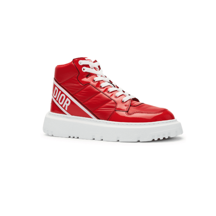 DIOR D-PLAYER HIGH-TOP SNEAKERS RED