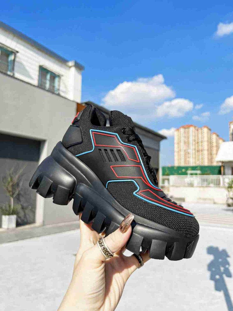 Alternative view of PRADA CLOUDBUST THUNDER SNEAKERS WITH BLUE AND RED