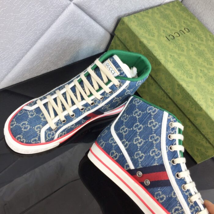 Alternative view of GUCCI TENNIS 1977 HIGH TOP SNEAKER DARK BLUE 625807 2KQ90 4464