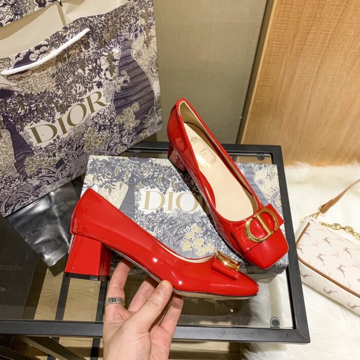 Alternative view of DIOR CD IDYLLE PUMP SHINY RED PATENT CALFSKIN